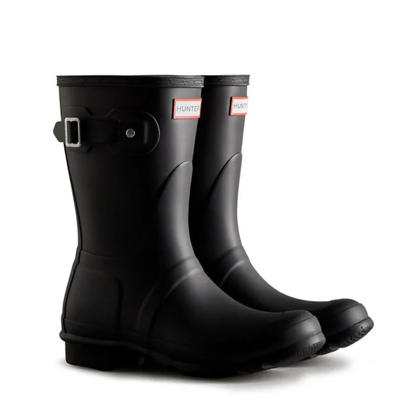 Hunter Women's Original Black Short Rain Boots Size 10 - Picture 1 of 7